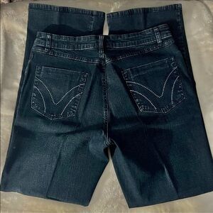 FRENCH DRESSING 👖 RHINESTONE EMBELLISHED OLIVIA FLARE STRETCH JEANS Women’s 10